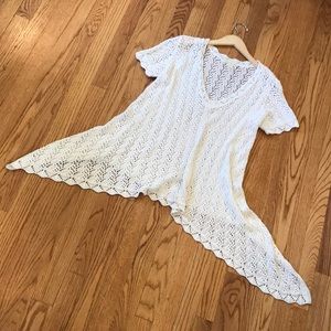Urban Outfitters Crochet Short Sleeve Sweater